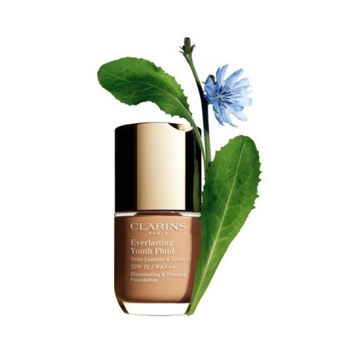 Clarins Everlasting Youth Fluid Base de maquillaje para un rostro más firme y luminoso al instante