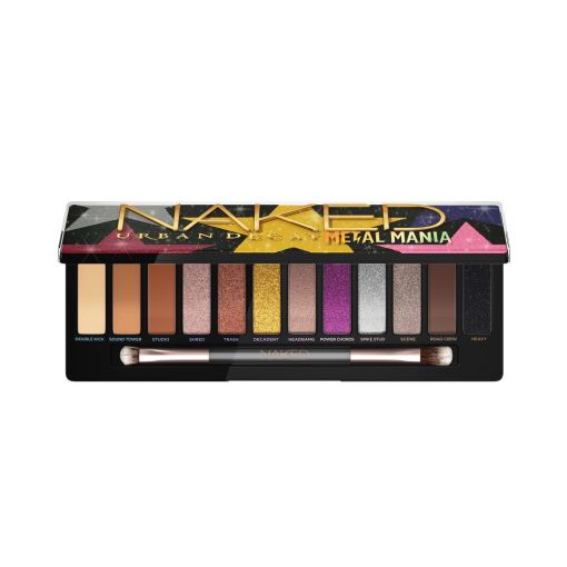 Urban Decay Naked Metal Metal Mania Paleta de sombras de ojos altamente pigmentadas ofrece tonos metálicos intensos y reflectantes 12 tonos