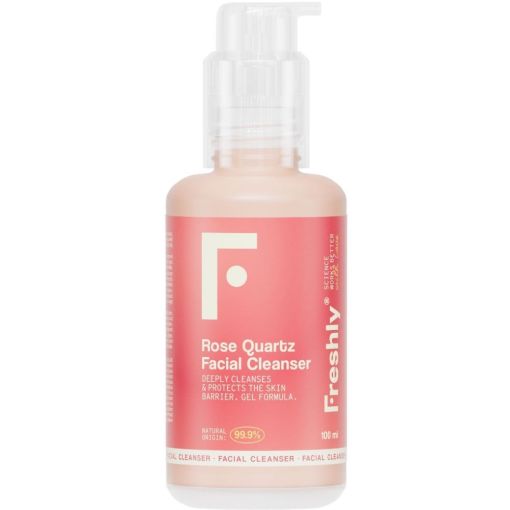 Freshly Cosmetics Rose Quartz Facial Cleanser Gel limpiador facial de textura cremosa nutre e hidrata suavizando con fragancia natural