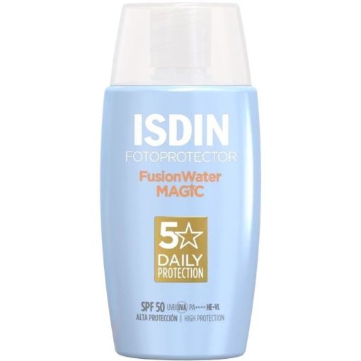 Isdin Fotoprotector Fusionwater Magic Spf 50 Protector solar facial ultraligero resistente al agua ofrece hidratación intensa y absorción inmediata 50 ml