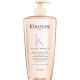 Kerastase Gloss Absolu Bain Hydra-Glaze Shampoing Champú hidratante textura gel sella cutículas ofreciendo acabado suave y brillante para cabello largo con encrespamiento