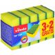 Vileda Estropajo Tip Top Formato Especial Estropajo de fibra elimina eficazmente la suciedad de todo tipo de superficies 3 uds