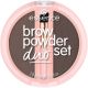 Essence Brow Powder Set Duo Polvo para cejas con cepillo resistente al agua para un acabado definido tupido y natural