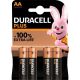 Duracell Pilas Aa Plus Pilas alcalinas multiusos idóneas para dispositivos de uso cotidiano lr6/ mn 1500 blister 4 uds
