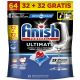 Finish Lavavajillas Powerball Ultimate All In 1 Limpia lavavajillas en cápsulas avanzado para mejor limpieza brillo y disolución 64 uds