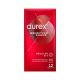 Durex Preservativos Sensitivo Suave Regular Fit Preservativos más finos y extralubricados para mayor sensibilidad 12 uds
