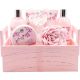Becasan Nature Cesta De Madera Flor De Sakura Rutina de baño relajante ideal para regalar relajante con delicioso aroma a flor de sakura