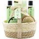 Becasan Nature Cesta De Mimbre Aloe Vera Rutina de baño relajante para cuidado corporal ideal para regalar