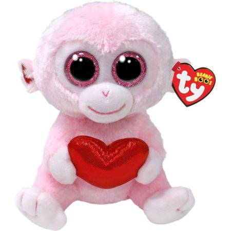 Beanie Boos Gigi Monkey With Heart Peluche suave y agradable al tacto ideal para regalar