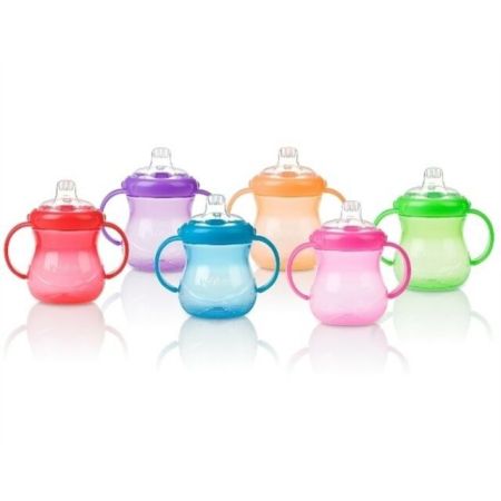 Nuby Taza Explora Antigoteo Taza con asas fácil de limpiar antigoteo y resistente a fugas previene derrames 1 ud 300 ml