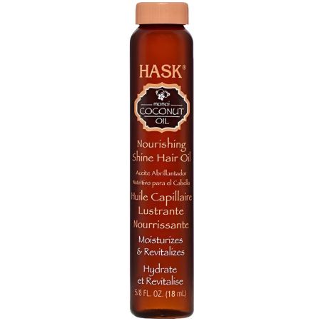 Hask Monoi Coconut Oil Nourishing Shine Hair Oil Aceite de coco abrillantador y nutritivo de rápida absorción para todo tipo de cabellos 18 ml