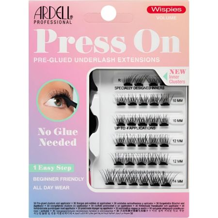 Ardell Pestañas Postizas Press On Wispies Volume Pestañas postizas individuales para un acabado natural con volumen y longitud