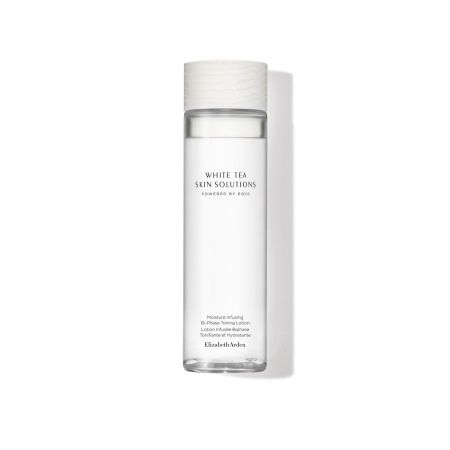 Elizabeth Arden White Tea Skin Solutions Moisture Infusing Bi-Phase Toning Tónico hidratante bifásico sin alcohol refresca hidrata y potencia la luminosidad 200 ml