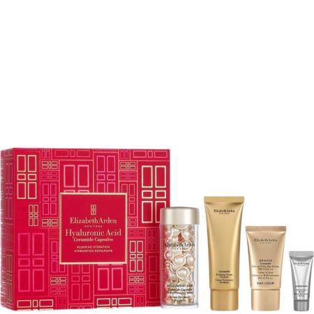 Elizabeth Arden Hyaluronic Acid Ceramide Capsules Hydra Serum Estuche Sérum en cápsulas hidratante redefine el contorno facial piel más elástica y joven