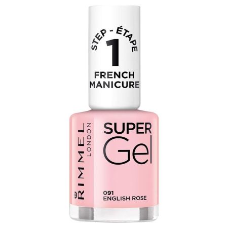 Rimmel London Super Gel French Manicure Esmalte de uñas ofrece hasta 14 días de color y brillo en gel sin necesidad de lámpara uv