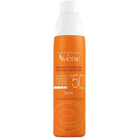 Avène Très Haute Proteccion Spray Spf 50+ Protector solar corporal y facial de textura hidroprotectora ofrece comodidad inmediata y duradera 200 ml