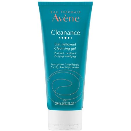 Avène Cleanance Gel Nettoyante Gel limpiador purificante matificante refresca y reduce brillos para una piel limpia fresca y purificada