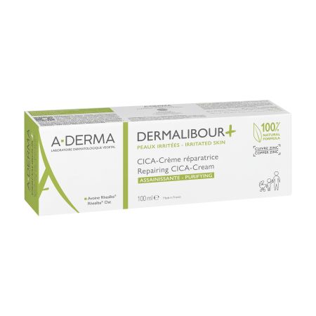 A-Derma Dermalibour+ Cica-Crème Réparatrice Assainissante-Purifying Crema facial vegana reparadora y purificadora calma repara y alivia 24 horas 50 ml