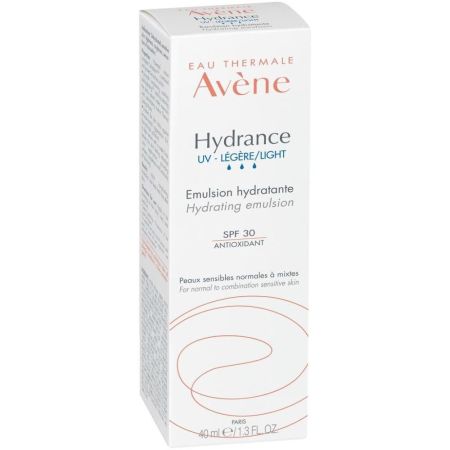 Avène Hydrance Emulsion Hydratante Spf 30+ Crema ligera sin parabenos calma matifica e hidrata la piel 40 ml