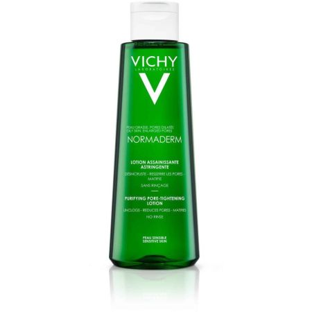 Vichy Normaderm Lotion Assainissante Astringente Tónico purifiante desobstruye y cierra poros eliminado impurezas y allisando la textura 200 ml