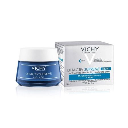 Vichy Liftactiv Nuit Supreme Crema de noche efecto firmeza y antiarrugas piel más lisa y rejuvenecida 50 ml