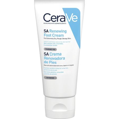 Cerave Sa Crema Reparadora De Pies Crema hidratante y renovadora ayuda a mejorar la textura la calidad y la situación de los pies 88 ml