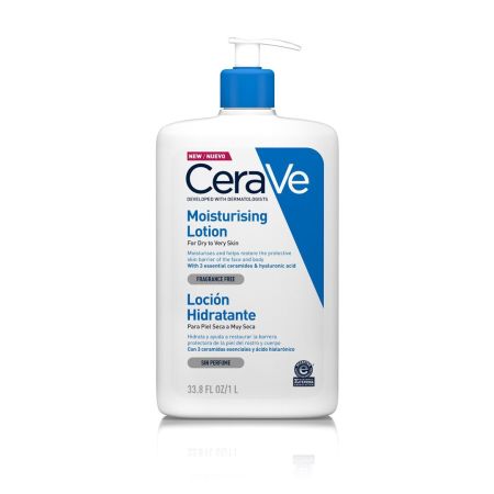 Cerave Loción Hidratante Loción hidratante facial y corporal de textura ligera hipoalergénica restaura la barrera protectora de la piel