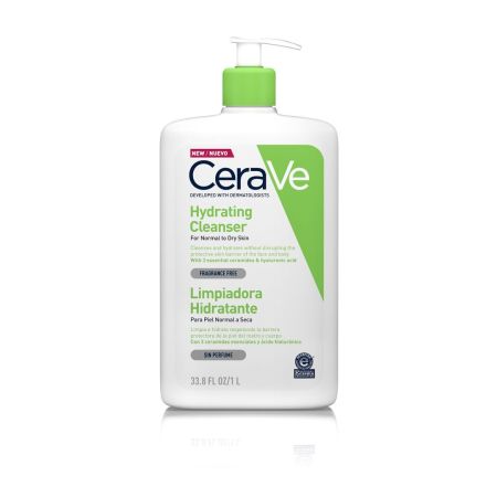 Cerave Limpiadora Hidratante Limpiador facial hidratante restaura la barrera protectora y retiene la humedad para 24 horas de frescor