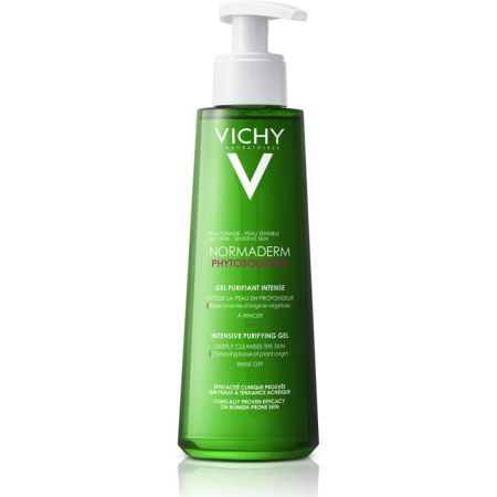 Vichy Normaderm Phytosolution Gel Limpiador Purificante Gel limpiador purificante  limpia en profundidad para pieles grasas con tendencia acneica 400 ml