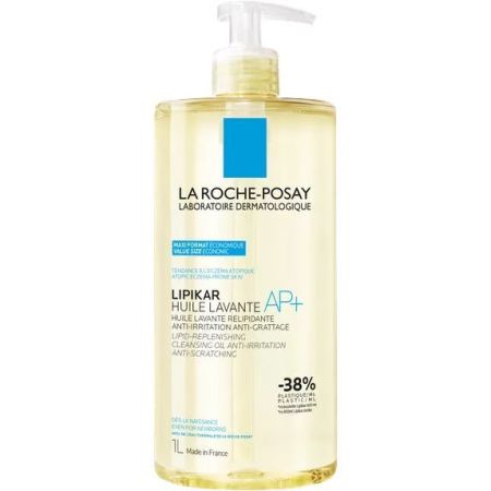 La Roche Posay Lipikar Huile Lavante Ap+ Aceite de ducha antiirritación alivia la tirantez y refuerza la barrera de la piel 1000 ml