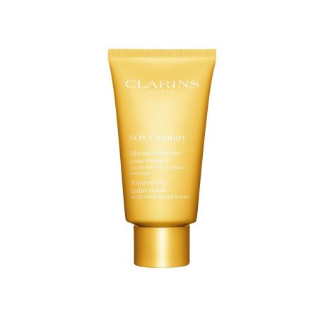 Clarins Sos Comfort Masque Baume Nourrissant Mascarilla nutritiva calma y reconforta con manteca de mango silvestre para piel suave y radiante 75 ml
