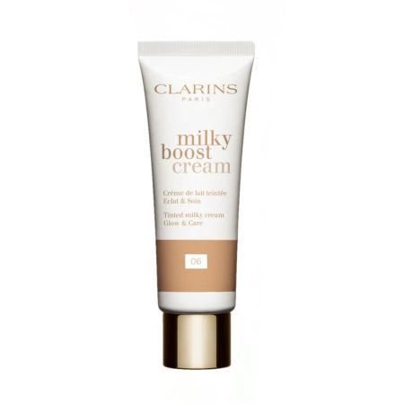 Clarins Milky Boost Cream Crème De Lait Teintée Crema hidratante con color nutritivo y suavizante ofrece luminosidad y cuidado 45 ml