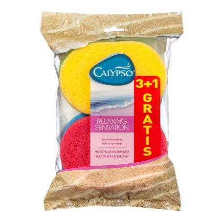 Calypso Esponja De Baño Relaxing Sensation Formato Especial Esponja de baño práctica y suave ofrece una sensación relajante 4 uds