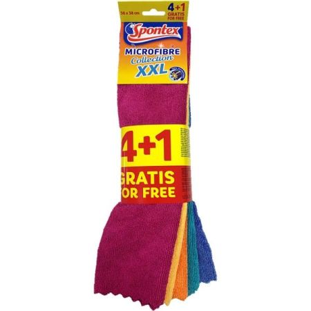 Spontex Bayeta Microfibre Collection Xxl Formato Especial Bayeta de microfibra alta calidad y gran tamaño elimina el 99% de las bacterias 36x38 cm