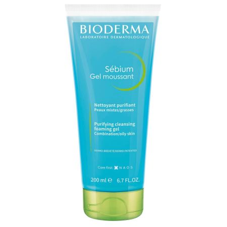 Bioderma Sébium Gel Moussant Nettoyant Purifiant Gel limpiador sin jabón purifica limita la secreción de sebo y evita poros sin resercar