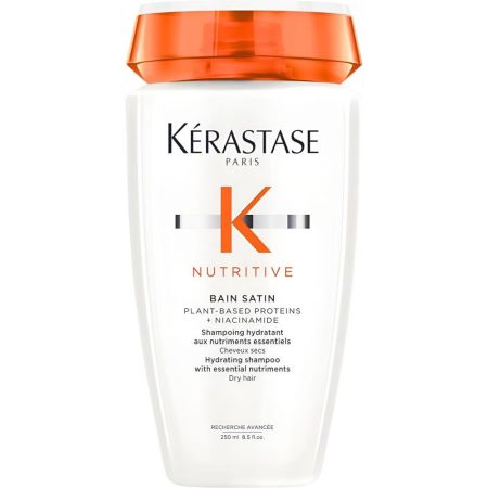 Kerastase Nutritive Bain Satin Shampoing Champú hidratante y fortalecedor reduce puntas abiertas suavizando con proteínas para cabello seco 250 ml