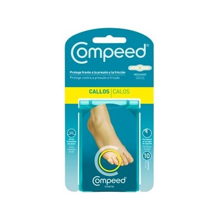 Compeed Apósitos Callos Medianos Apósitos para callos medianos alivian el dolor al instante y evitan la fricción 10 uds
