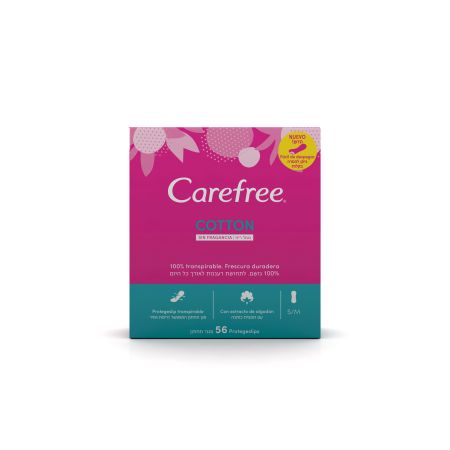 Carefree Protegeslips Sin Fragancia Cotton Feel Normal Protegeslip de rápida absorción antifugas y 100% transpirable ofrece máxima protección