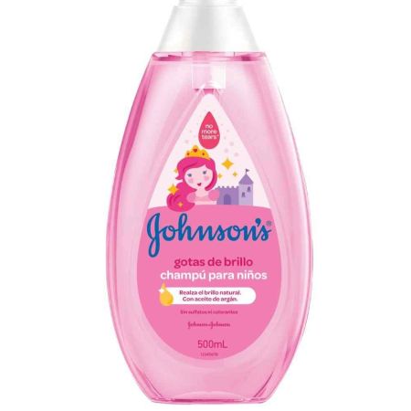 Johnson'S Gotas De Brillo Champú Para Niños Champú realza el brillo natural del cabello de los más pequeños para aspecto saludable suave y sedoso 500 ml