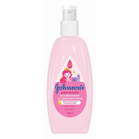 Johnson'S Gotas De Brillo Acondicionador En Spray Para Niños Acondicionador sin sulfatos ni colorantes realza el rillo del cabello de los más pequeños 200 ml