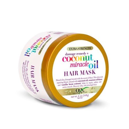 Ogx Coconut Miracle Oil Hair Mask Mascarilla extranutritiva ayuda a calmar el encrespamiento para cabello seco dañado o encrespado 300 ml
