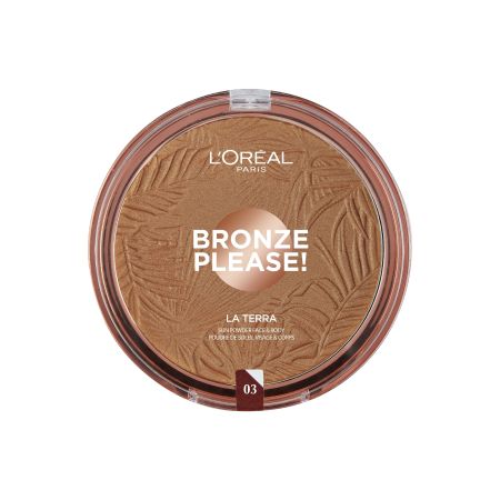 L'Oreal Bronze Please! La Terra Sun Powder & Body Polvos compactos bronceadores acabado deseado y natural