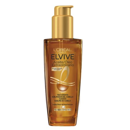 Elvive Aceite Extraordinario Sérum nutritivo multiusos sin aclarado antiencrespamiento nutre hidrata e ilumina para cabello seco 100 ml