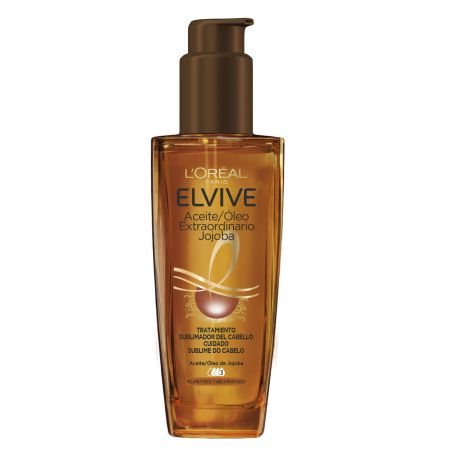 Elvive Aceite Extraordinario Jojoba Sérum nutritivo multiusos sin aclarado antiencrespamiento nutre hidrata e ilumina para cabello muy seco 100 ml
