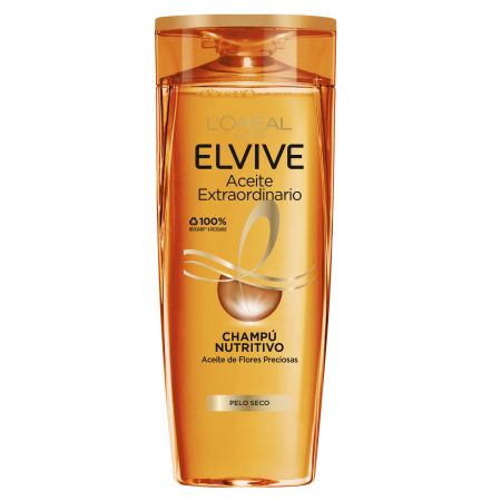 Elvive Aceite Extraordinario Champú Nutritivo Champú revitaliza y nutre para cabello seco 400 ml