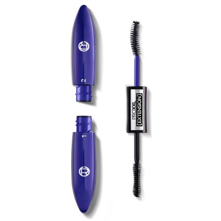 L'Oreal Pro Xxl [Extension] Máscara de pestañas con cepillo doble y fibras alargadoras ofrece efecto extensiones para una mirada irresistible