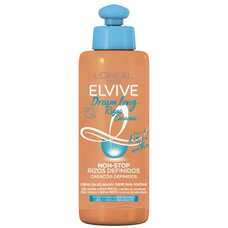 Elvive Dream Long Rizos Caracóis Non-Stop Rizos Definidos Acondicionador sin aclarado logra rizos definidos protege y revitaliza para cabello ondulado 200 ml