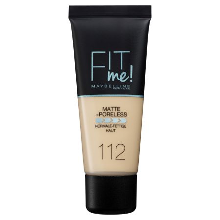 Maybelline Fit Me! Matte+Poreless Maquillaje Base de maquillaje con micropolvos borradores de brillos y poros para un acabado mate