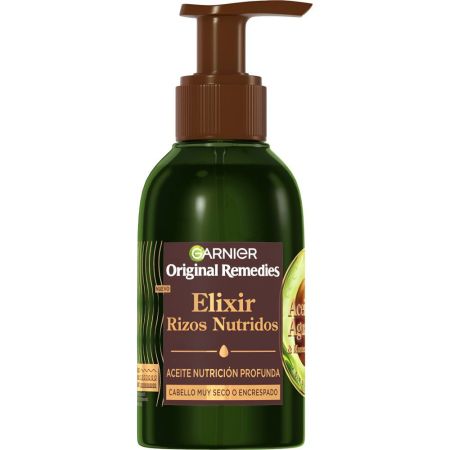 Original Remedies Elixir Rizos Nutridos Aceite Nutrición Profunda Aceite capilar ligero antiencrespamiento ofrece nutrición duradera para un cabello suave y sedoso 120 ml