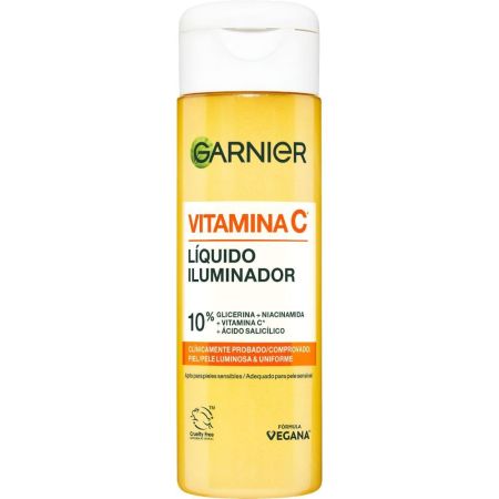 Garnier Vitamina C Líquido Iluminador Líquido iluminador de textura ligera ofrece hidratación y luminosidad para tono más uniforme y piel saludable 120 ml
